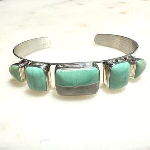 Jay King Green Variscite | Solid Sterling Silver Cuff Bracelet